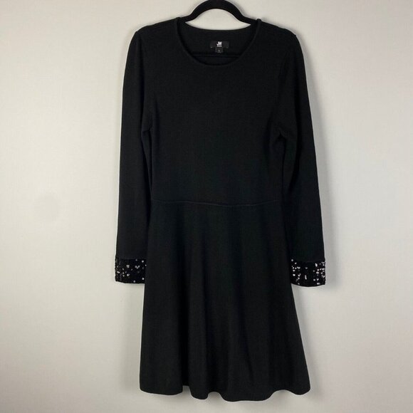 Jason Wu Womens A-Line Sweater Dress Sequin Cuffs Large Long Sleeve - Picture 1 of 10